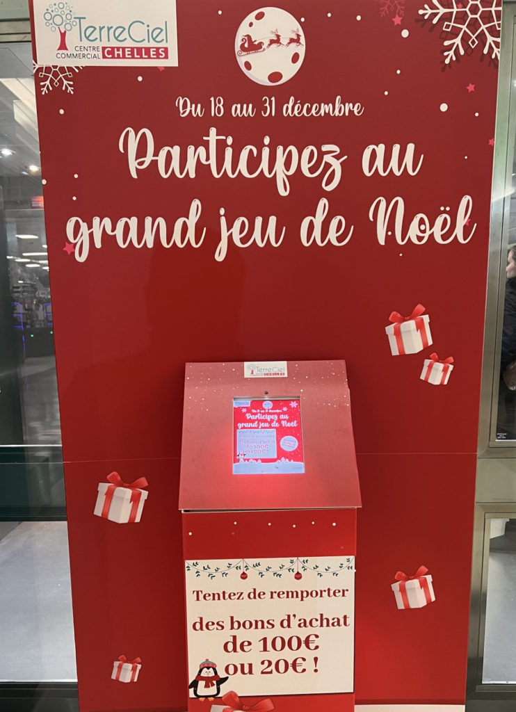 jeu de noel au centre commercial terre ciel à chelles